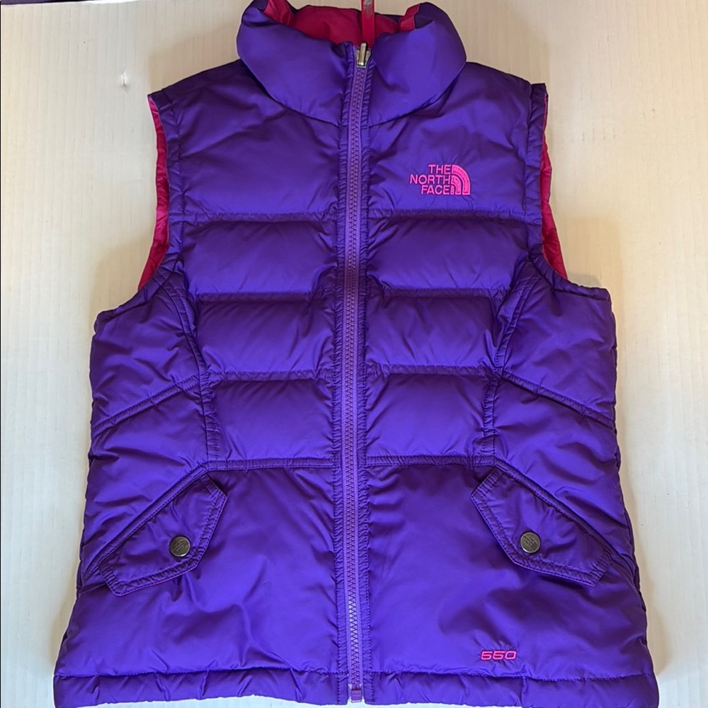 The North Face Vibrant Purple Vest with Pink Accents